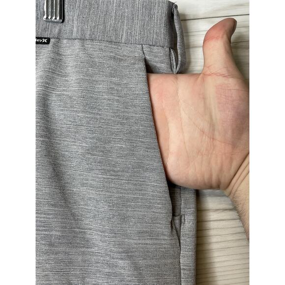 Hurley Shorts Mens 38 Gray Hybrid Stretch Casual Performance Golf Zipper Pockets - Picture 6 of 11